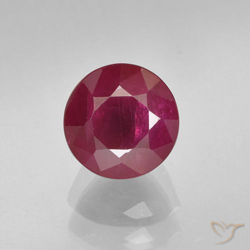 Rubino Rosso tendente al rosa naturale da 1.10 ct, Rotondo, VS-SI