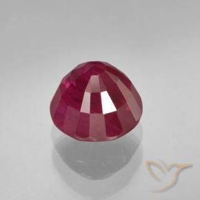 Rubino Rosso tendente al rosa naturale da 1.10 ct, Rotondo, VS-SI