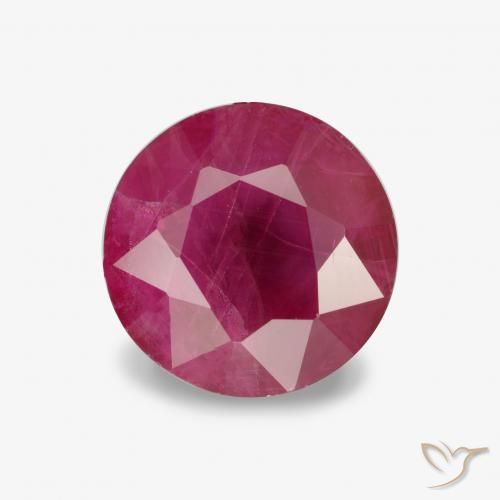 1.21ct Naturale Rosa rossastra Rubino, Rotondo, VS-SI