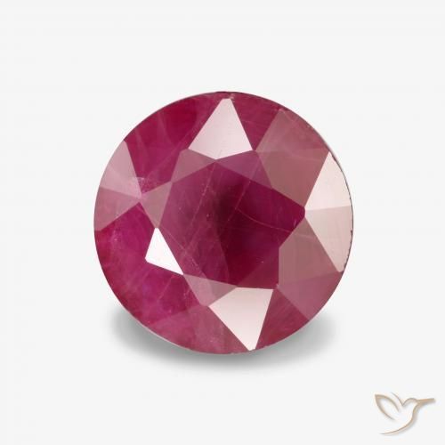 Rubino Rosa rossastra naturale da 1.21 ct, Rotondo, VS-SI