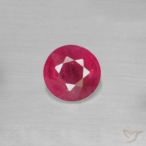 0.83ct Naturale Rosso chiaro Rubino, Rotondo, VS-SI, Photo A