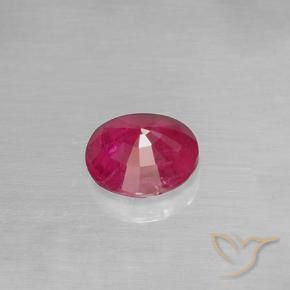 Rubino Rosso chiaro naturale da 0.83 ct, Rotondo, VS-SI