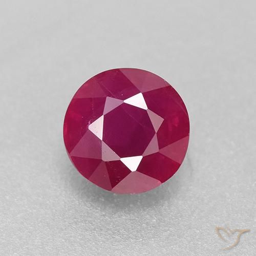 0.85ct Naturale Rosa rossastra Rubino, Rotondo, VS-SI