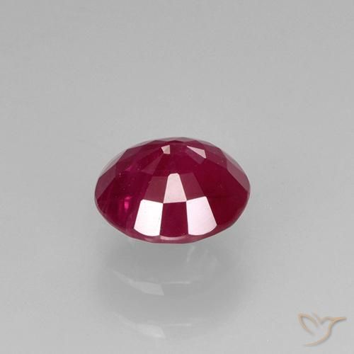 Rubino marmellata rossa naturale da 0.68 ct, Rotondo, VS-SI