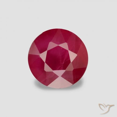 0.87ct Naturale Cremisi Profondo Rubino, Rotondo, VS-SI