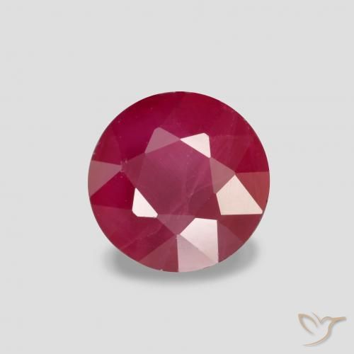 Rubino Cremisi Profondo naturale da 0.87 ct, Rotondo, VS-SI