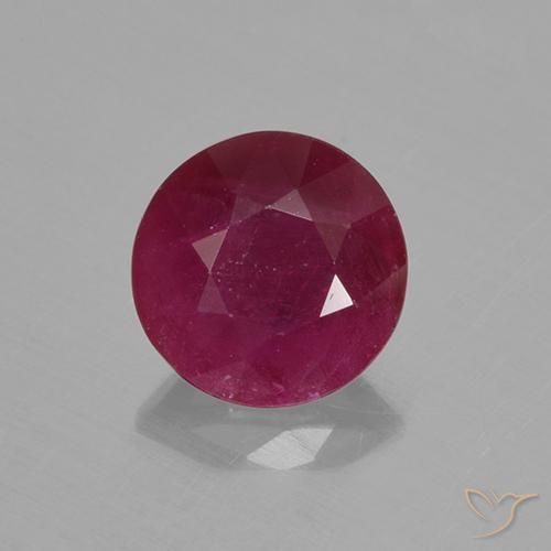 0.65ct Naturale Rosso scuro Rubino, Rotondo, VS-SI