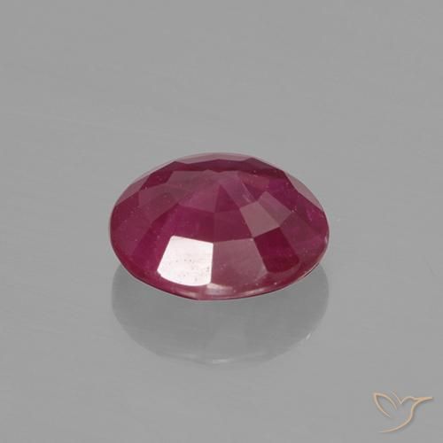 Rubino Rosso scuro naturale da 0.65 ct, Rotondo, VS-SI