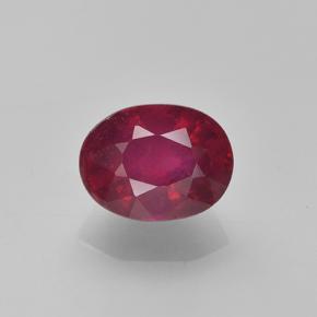 Rubino rosso scuro naturale da 2,13 ct, taglio ovale, VS-SI