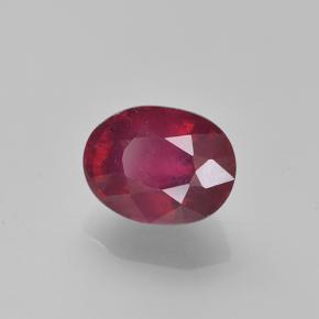 Rubino rosso scuro naturale da 2,13 ct, taglio ovale, VS-SI