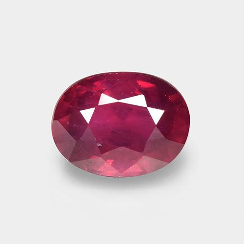 Rubino naturale rosso da 1,83 ct, taglio ovale, VS-SI