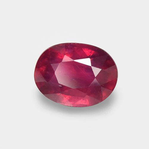 Rubino naturale rosso da 1,83 ct, taglio ovale, VS-SI