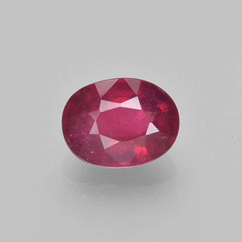 Rubino Rosa rossastra naturale da 1.91 ct, Taglio ovale, VS-SI