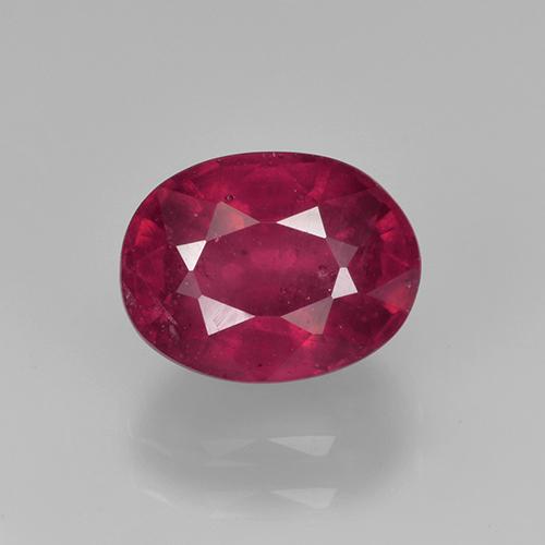 Rubino rosso medio naturale da 2,22 ct, taglio ovale, VS-SI