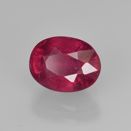 Rubino rosso medio naturale da 2,22 ct, taglio ovale, VS-SI