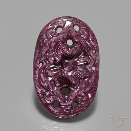 23.57ct Naturale Viola medio-scuro Rubino, Ovale, Opaco