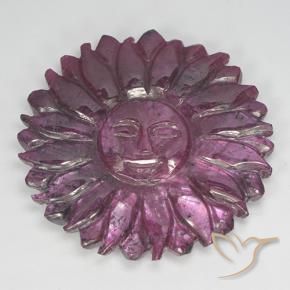 Rubino Viola Boysenberry naturale da 41.80 ct, Taglio a fiore, Opaco