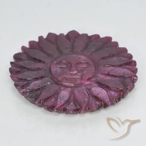 Rubino Viola Boysenberry naturale da 41.80 ct, Taglio a fiore, Opaco