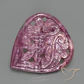 Rubino Viola medio naturale da 29.19 ct, Forma a pera, Opaco