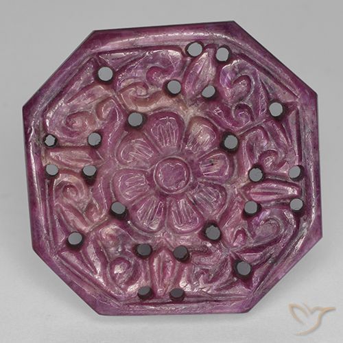 46.06ct Naturale Viola Boysenberry Rubino, Taglio smeraldo, Opaco