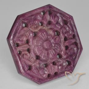 Rubino Viola Boysenberry naturale da 46.06 ct, Ottagonale / Taglio smeraldo, Opaco