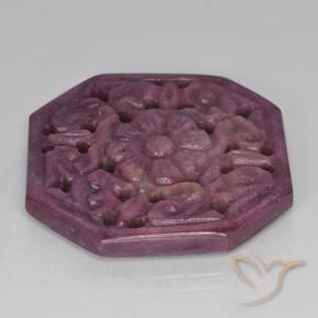 Rubino Viola Boysenberry naturale da 46.06 ct, Ottagonale / Taglio smeraldo, Opaco