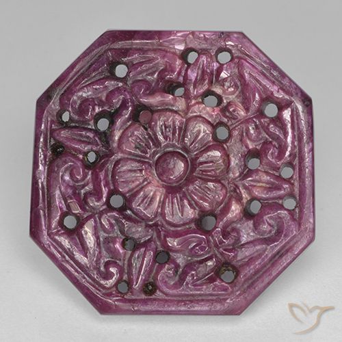 46.86ct Naturale Magenta viola medio Rubino, Taglio smeraldo, Opaco