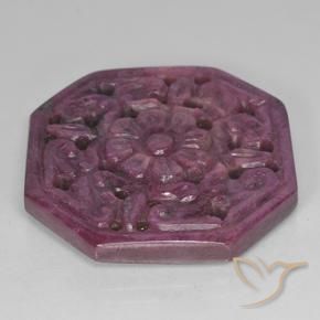 Rubino Magenta viola medio naturale da 46.86 ct, Ottagonale / Taglio smeraldo, Opaco
