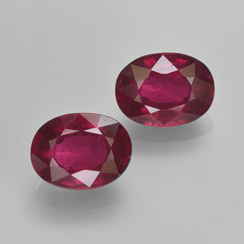 Gemme di Rubino Ribes Rosso naturale da 3.62 ct, Taglio ovale, VS-SI