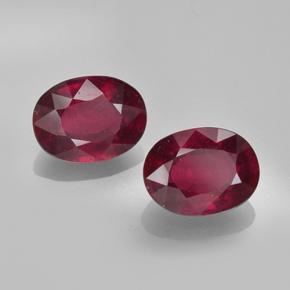 Gemme di Rubino Ribes Rosso naturale da 3.62 ct, Taglio ovale, VS-SI