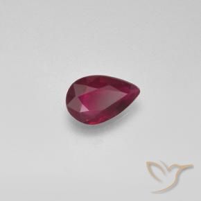 Rubino Rosso medio naturale da 0.43 ct, Forma a pera, VS-SI