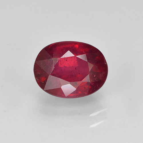 Rubino naturale rosso da 2,09 ct, taglio ovale, VS-SI