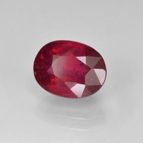 Rubino naturale rosso da 2,09 ct, taglio ovale, VS-SI