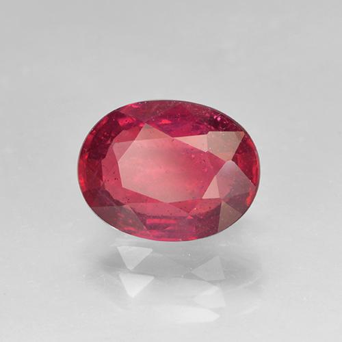Rubino Ribes Rosso naturale da 1.54 ct, Taglio ovale, VS-SI