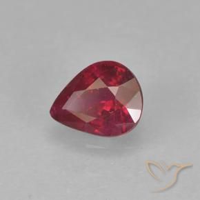Rubino Cremisi Profondo naturale da 0.35 ct, Forma a pera, VS-SI