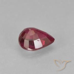 Rubino Cremisi Profondo naturale da 0.35 ct, Forma a pera, VS-SI