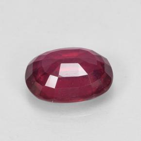 Rubino Rosso medio-scuro naturale da 1.67 ct, Taglio ovale, VS-SI
