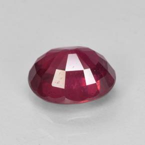 Rubino rosso medio-scuro naturale da 1,94 ct, taglio ovale, VS-SI