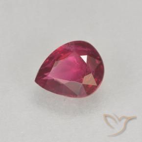 Rubino Rosa rossastra naturale da 0.34 ct, Forma a pera, VS-SI