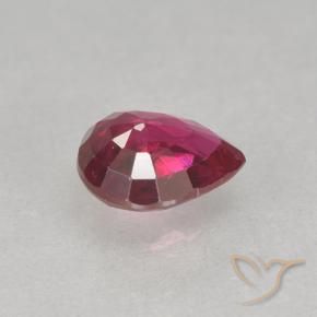 Rubino Rosa rossastra naturale da 0.34 ct, Forma a pera, VS-SI