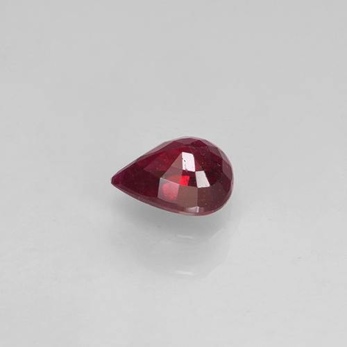 Rubino Sangue rosso naturale da 0.35 ct, Forma a pera, VS-SI