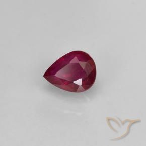 Rubino Ribes Rosso naturale da 0.38 ct, Forma a pera, VS-SI