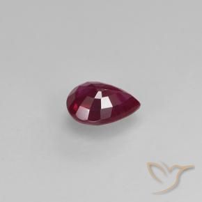 Rubino Ribes Rosso naturale da 0.38 ct, Forma a pera, VS-SI