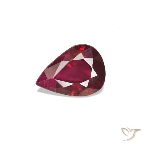 0.30ct Rosso scuro Rubino, Forma a pera, VS-SI