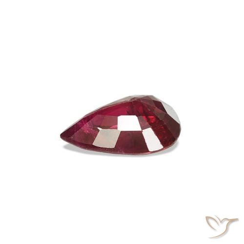 Rubino Rosso scuro naturale da 0.30 ct, Forma a pera, VS-SI