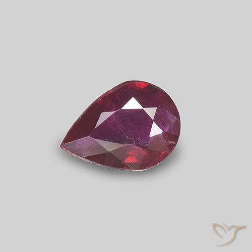 0.31ct Naturale Vino rosso Rubino, Forma a pera, VS-SI