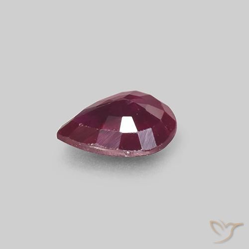Rubino Vino rosso naturale da 0.31 ct, Forma a pera, VS-SI