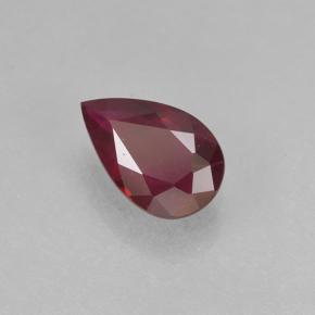 Rubino vino rosso naturale da 0,37 ct, taglio a pera, VS-SI
