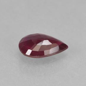 Rubino vino rosso naturale da 0,37 ct, taglio a pera, VS-SI