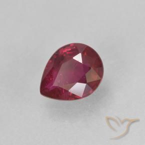 Rubino marmellata rossa naturale da 0.40 ct, Forma a pera, VS-SI